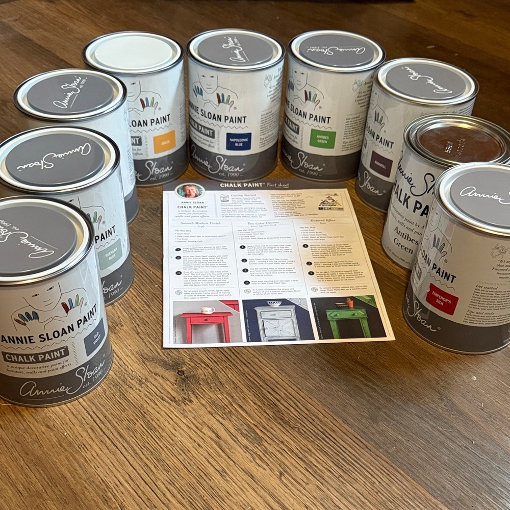 Annie Sloan Chalk Paint brand new (listing is for 9 cans, see description)